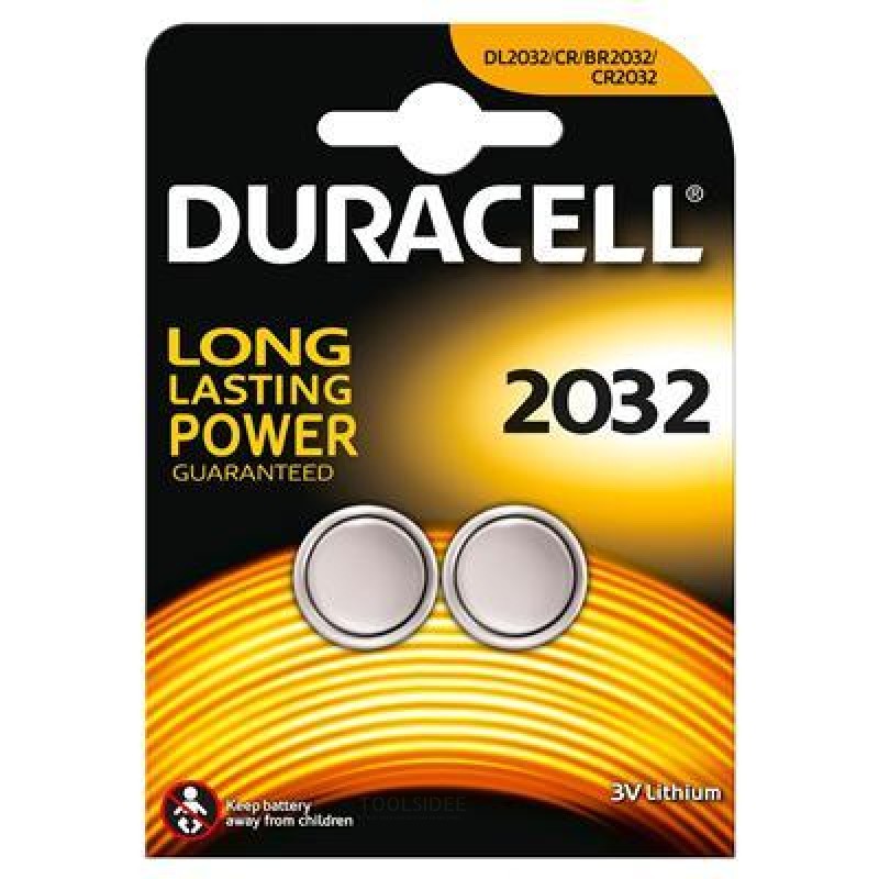 Duracell knapcellebatterier 2032 2stk.