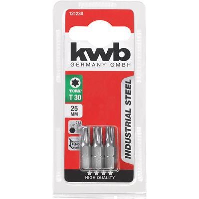 KWB 3 Schraubendreher-Bits 25 mm Torx 30-Karte