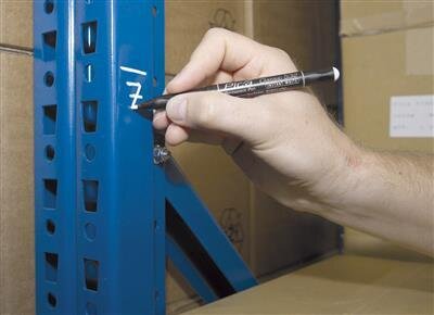 Pica 532/52 Permanent Pen 1-2mm rund weiß, Blister