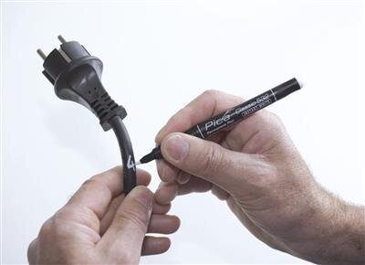 Pica 532/52 Permanent Pen 1-2mm rund weiß, Blister