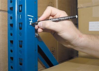 Pica 532/52 Permanent Pen 1-2mm rund weiß, Blister