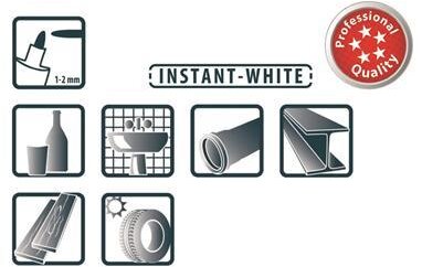 Pica 532/52 Permanent Pen 1-2mm rund weiß, Blister