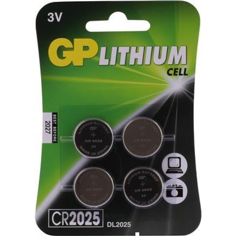 GP CR2025 Lithium-Knopfzelle 3V 4St