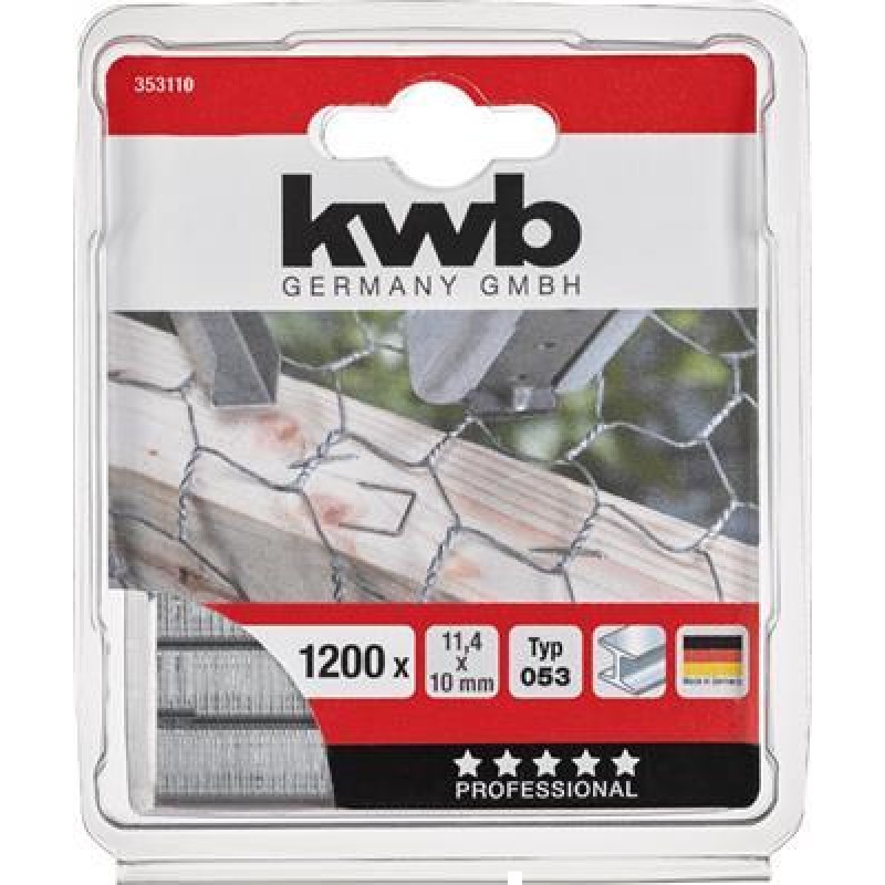 KWB 1200 Agrafe dure 053-C 10 mm Zb