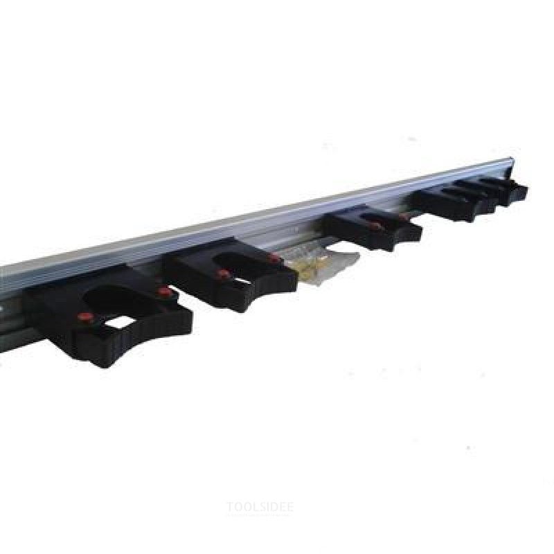 Rail en aluminium Toolflex 90cm avec 5 supports