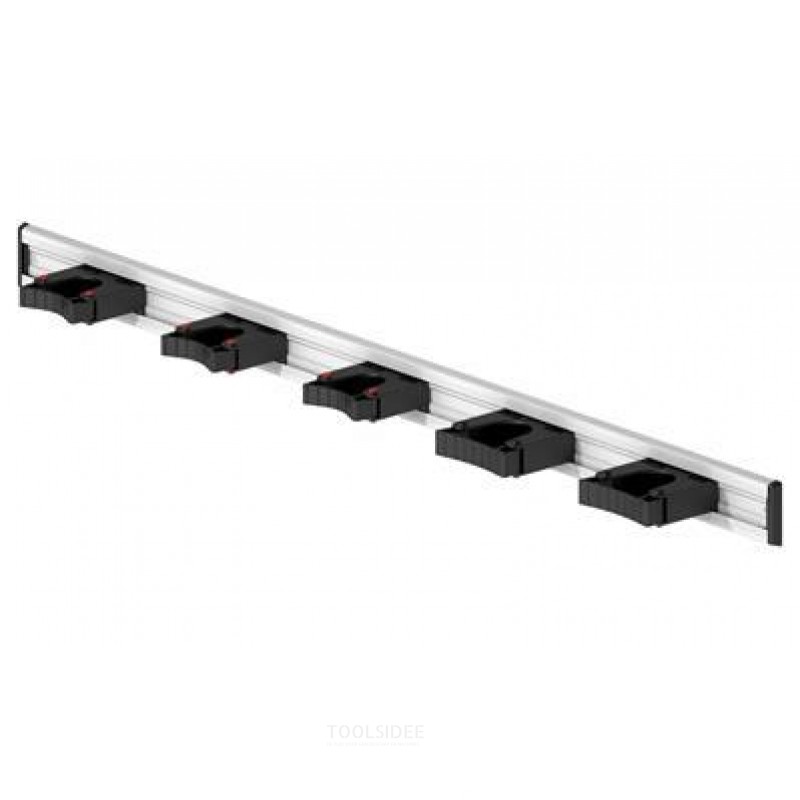 Rail en aluminium Toolflex 90cm avec 5 supports