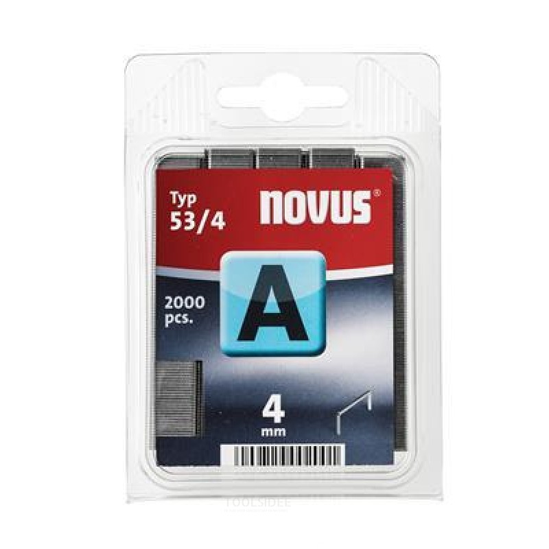 Novus Tynde trådklammer A 53 / 4mm, 2000 stk.