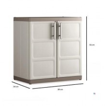 Keter Low Storage Cabinet, Excellence XL, plastic