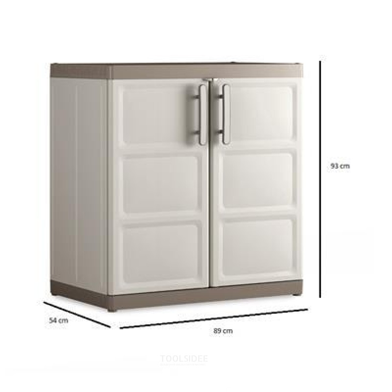 Keter Low Storage Cabinet, Excellence XL, plastic