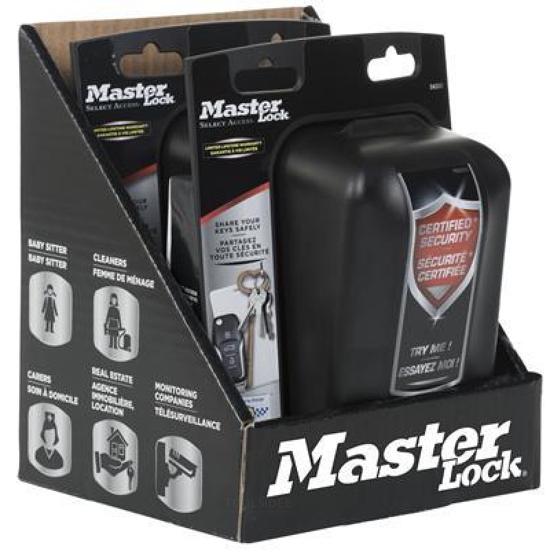 MasterLock Coffre-fort à clés XL, vendu sécurisé, zinc