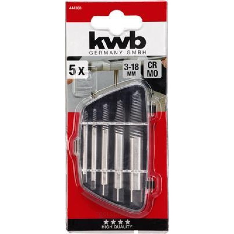 KWB Screw extractor set 5-Del,