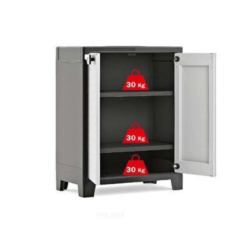 Keter Low Storage cabinet, Titan, plastic, 2 shelves