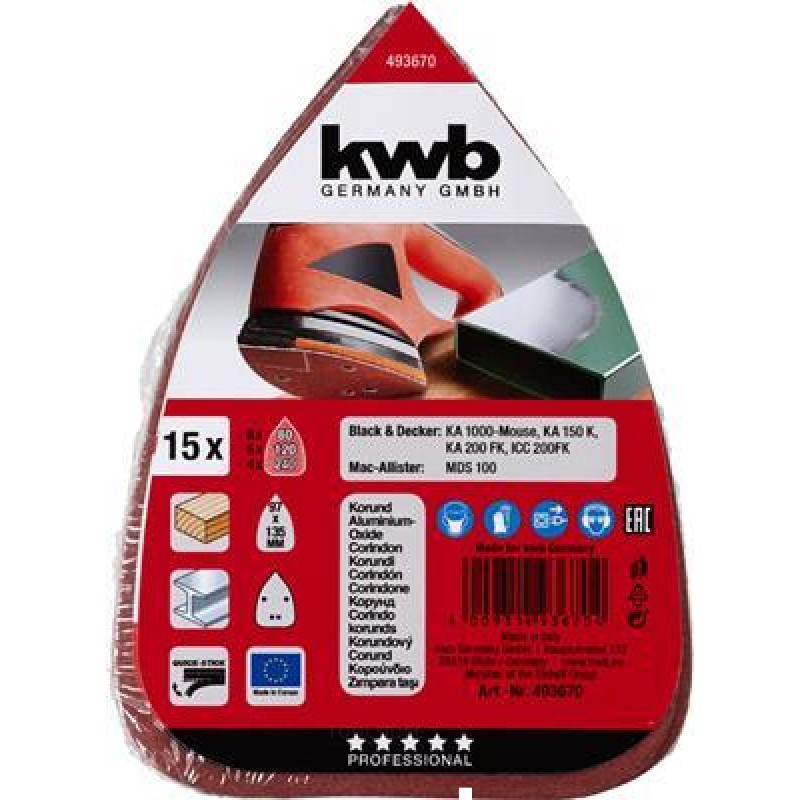 KWB Mouse Klit Sanding Discs