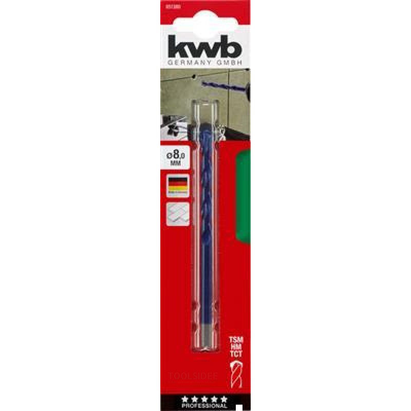 KWB Bluestone Drill 8,0 mm-kort