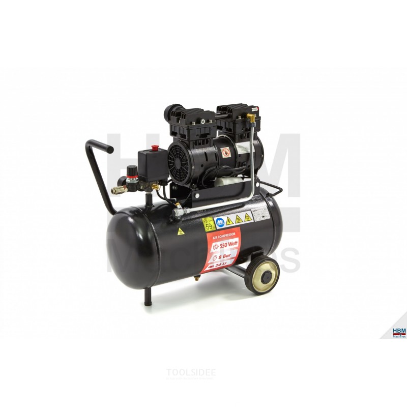 aeg 24 liter professional low noise compressor