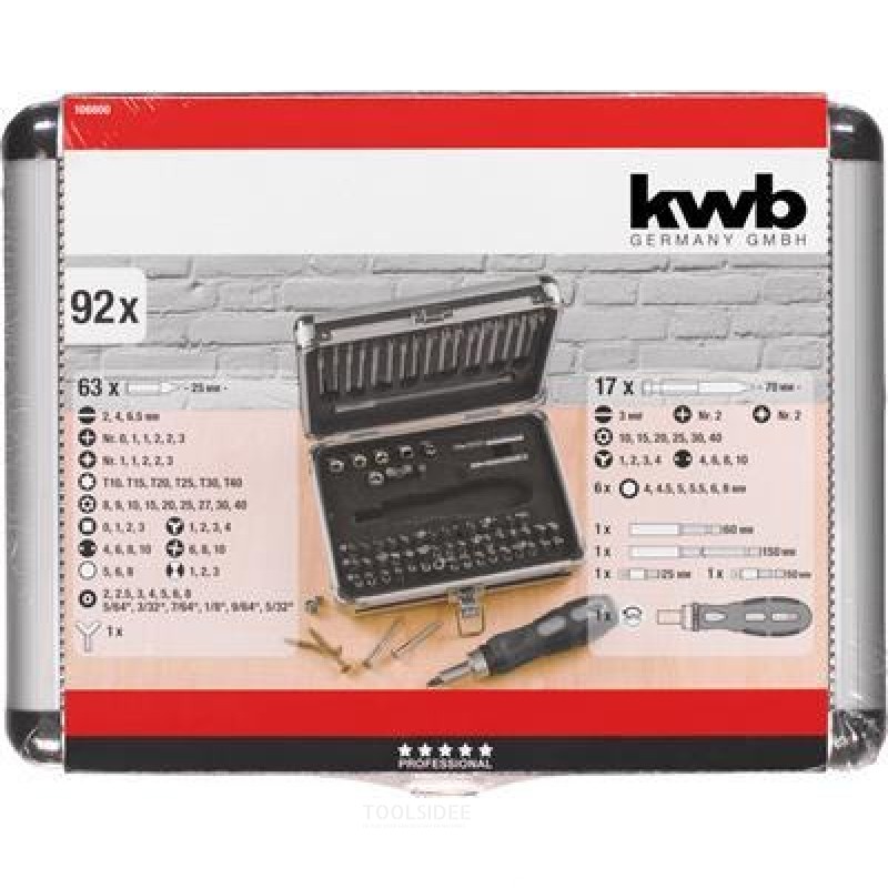 KWB Bitset 92-teiliges Alaun, Gehäuse