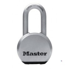 Serratura Rotonda In Acciaio Massiccio Cromato Master Lock - Con Catena In Boron, Cilindro A 5 Poli, 2 Chiavi - Per Portoni, Cancelli, Magazzini (Larghezza 2-1/2") - 3