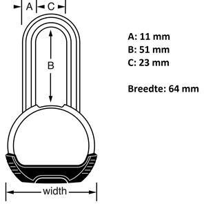 MasterLock Vorhängeschloss, 64 mm, O10 mm, massiver Stahl MasterLock Vorhängeschloss, 64 mm, O10 mm, massiver Stahl