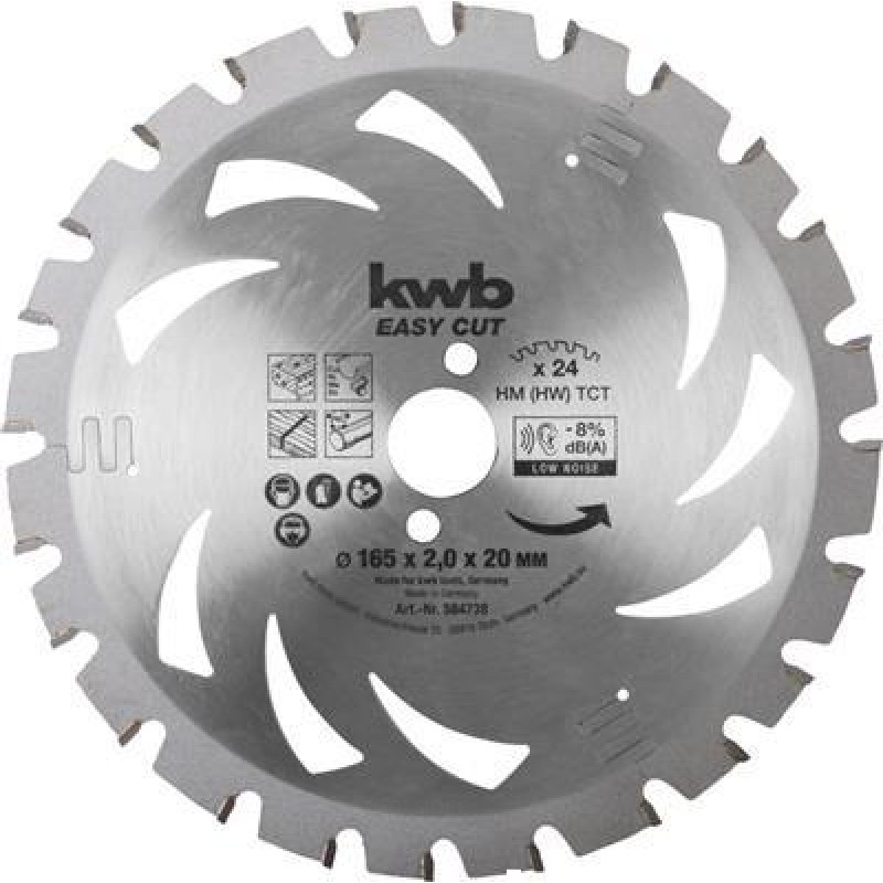 KWB Circular Sawbl, Hm 165X20 Akku Top