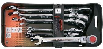 Skandia Flex. ratchet wrench set 7 pcs. 8-19 Skandia Flex. ratchet wrench set 7 pcs. 8-19