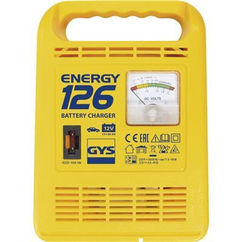 Chargeur de batterie GYS ENERGY 126, traditionnel