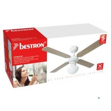 Bestron Loftblæser med lampe hvid / ahorn 102cm