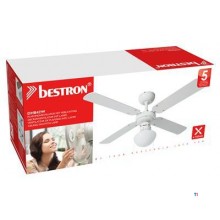 Bestron Loftblæser med lampe hvid / ahorn 102cm