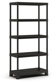 Keter Rack, Tribac, 5 Regale, 90 cm, schwarz