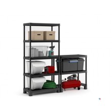 Keter Rack, Tribac, 5 Regale, 90 cm, schwarz