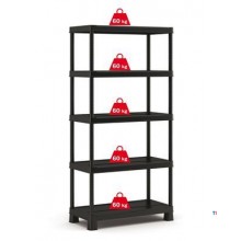 Keter Rack, Tribac, 5 Regale, 90 cm, schwarz