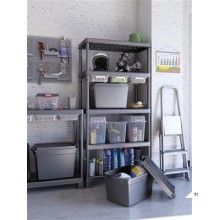 Keter Rack, Tribac, 5 Regale, 90 cm, schwarz