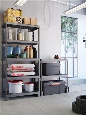 Keter Rack, Tribac, 5 Regale, 90 cm, schwarz