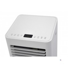 HBM compacte mobiele airco 9.000 BTU/h, 30 m², energielabel A, 4 standen, timer, afstandsbediening, wielen, wit HBM compacte mobiele airco 9.000 BTU/h, 30 m², energielabel A, 4 standen, timer, afstandsbediening, wielen, wit