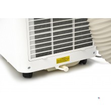 HBM compacte mobiele airco 9.000 BTU/h, 30 m², energielabel A, 4 standen, timer, afstandsbediening, wielen, wit HBM compacte mobiele airco 9.000 BTU/h, 30 m², energielabel A, 4 standen, timer, afstandsbediening, wielen, wit