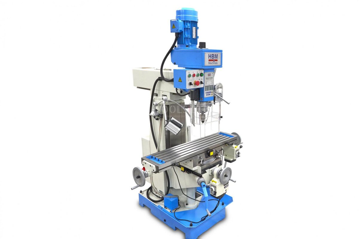 HBM BF 60 Profesjonell fresemaskin med 3 akse LCD Digital avlesningssystem HBM BF 60 Profesjonell fresemaskin med 3 akse LCD Digital avlesningssystem