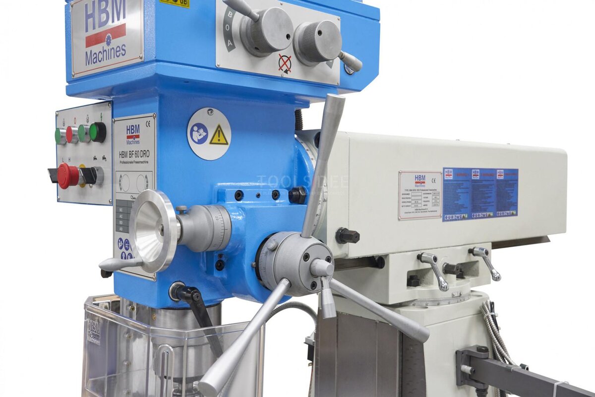 HBM BF 60 Profesjonell fresemaskin med 3 akse LCD Digital avlesningssystem HBM BF 60 Profesjonell fresemaskin med 3 akse LCD Digital avlesningssystem