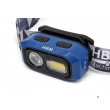 HBM Professionele Oplaadbare Hoofdlamp 480 Lumen, 3 Functies, Van 10 tot 100 % Dimbaar Met Bewegings