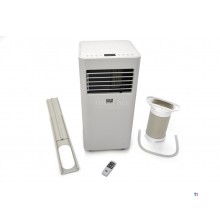 HBM kompakt mobil luftkonditionering 9.000 BTU/h, flyttbar, timer, fjärrkontroll, energiklass A, 30 m²