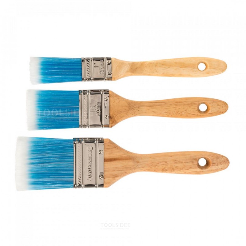 Silverline 3 Piece Synthetic Paint Brush Set