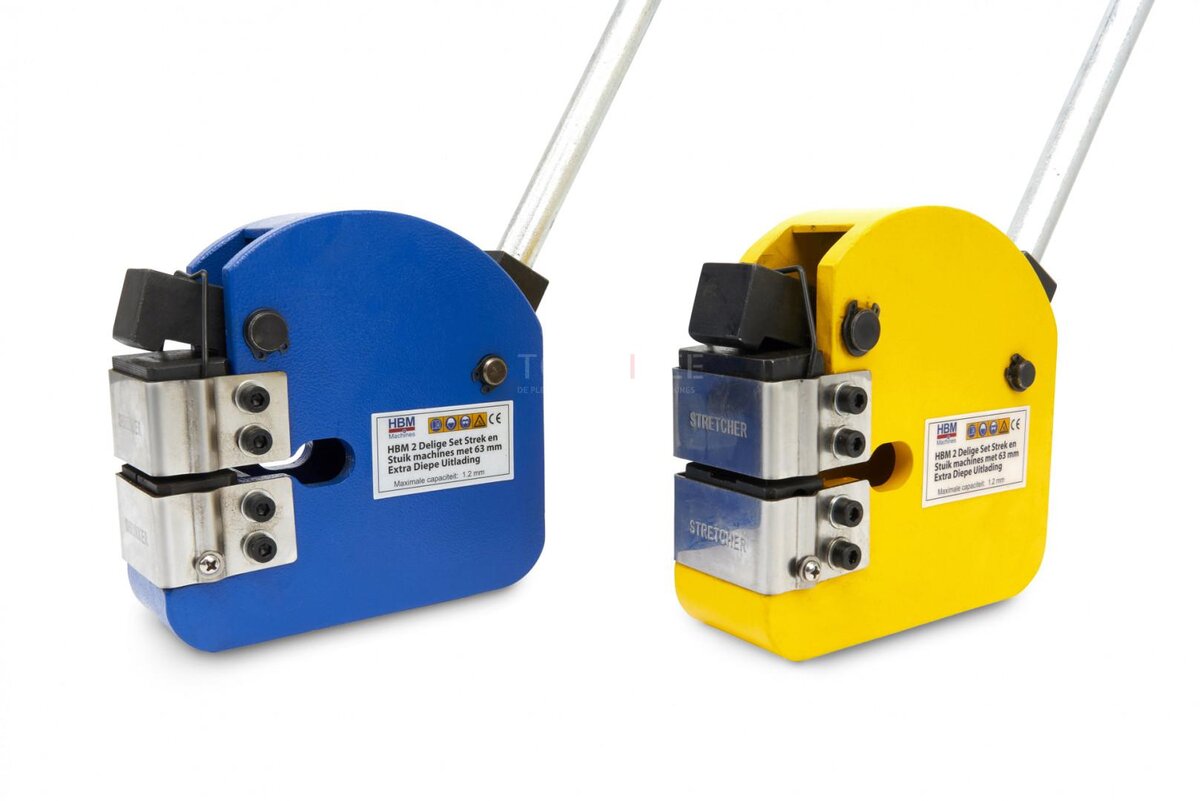 HBM 2-delt strekk- og knebøymaskiner med 63 mm ekstra dyp lossing