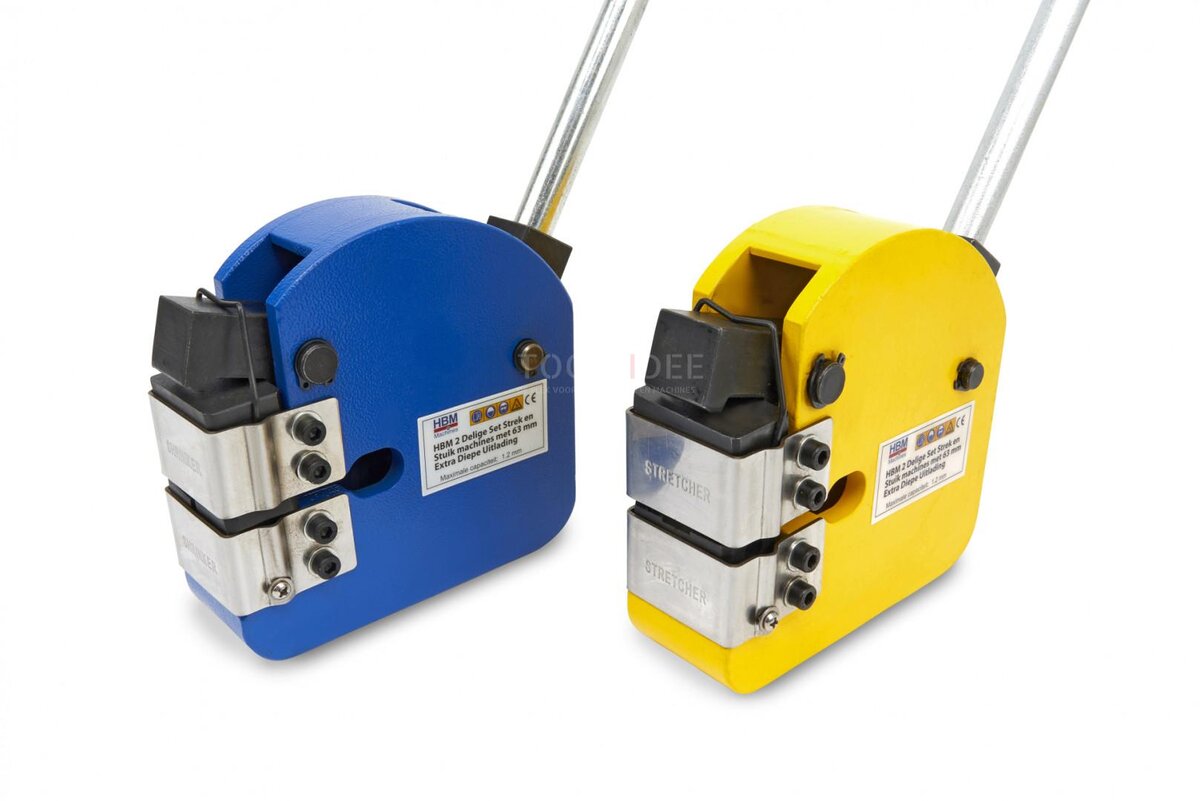 HBM 2-delt strekk- og knebøymaskiner med 63 mm ekstra dyp lossing