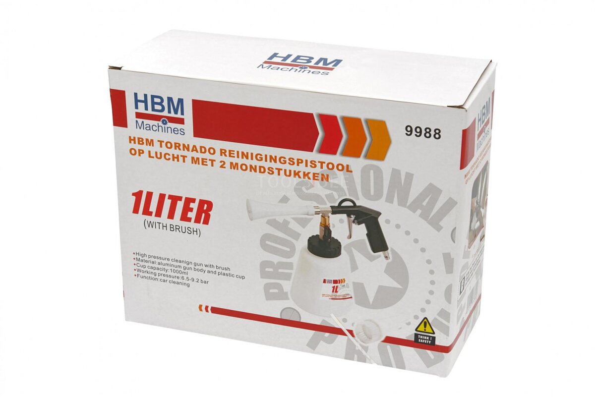 HBM Tornado Auto Reinigingspistool op lucht