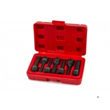 HBM 7-delt langt sekskantsokkelsett med 3/8 feste