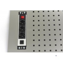 HBM Werkzeugtafel 105 x 61 cm inklusive Steckdose für Werkstattausrüstung