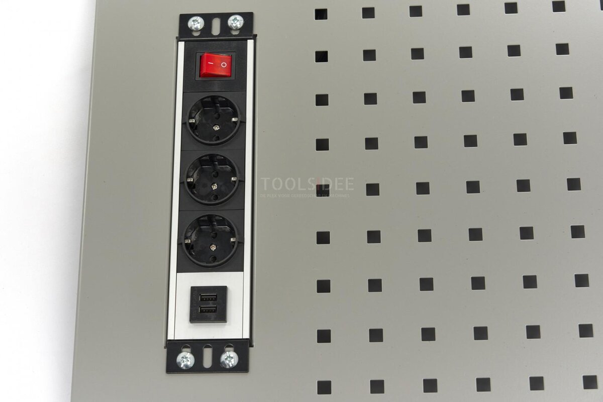 HBM Werkzeugtafel 105 x 61 cm inklusive Steckdose für Werkstattausrüstung