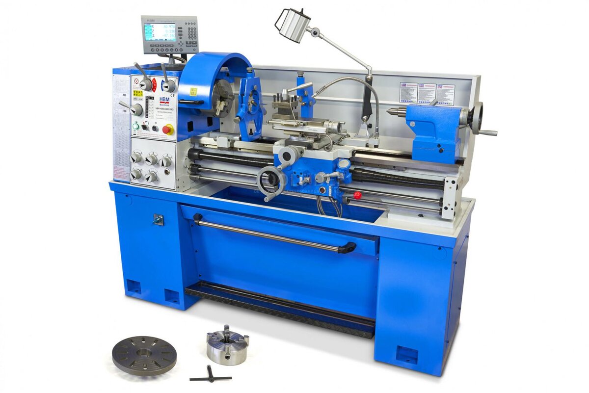 HBM 400 X 1000 Metal Lathe With 3 Axis LCD Digital Readout System HBM 400 X 1000 Metal Lathe With 3 Axis LCD Digital Readout System