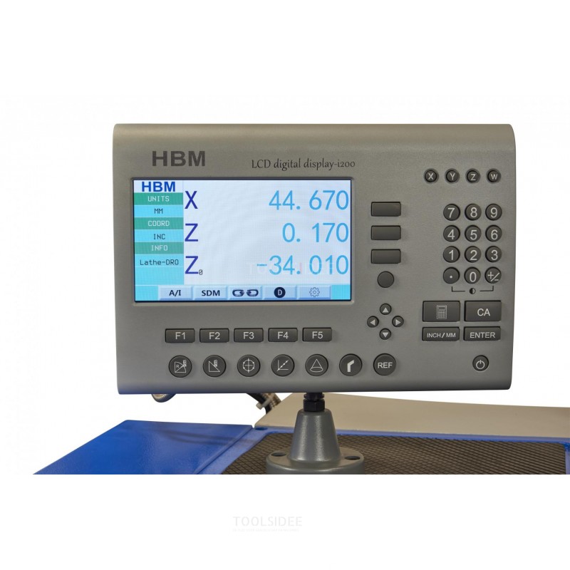 HBM 400 X 1000 Metal Drejebænk Med 3 Axis LCD Digital Aflæsningssystem