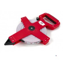 HBM 50 mx 13 mm Glasfiber målebånd, målebånd, landmåler HBM 50 mx 13 mm Glasfiber målebånd, målebånd, landmåler