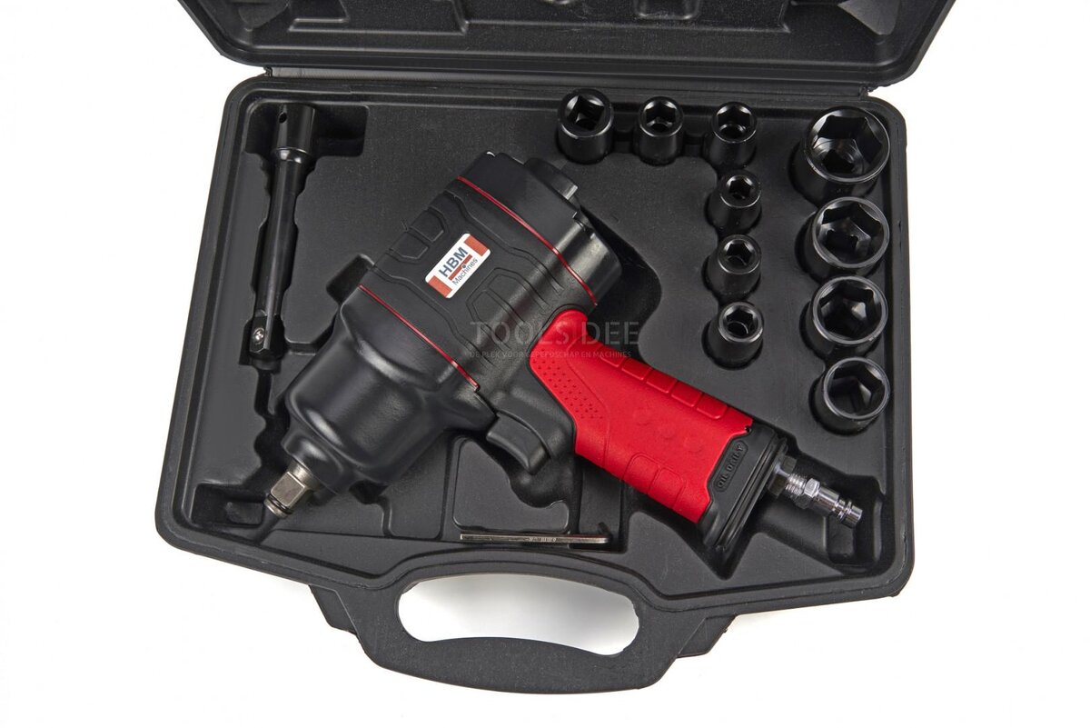 HBM 1/2 Professional Composite Impact Wrench Set 800NM
