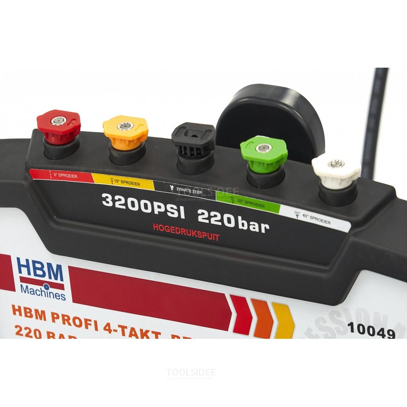 HBM Profi 4-takts bensin høytrykksspyler 210 BAR - 7 HK / 196 cc
